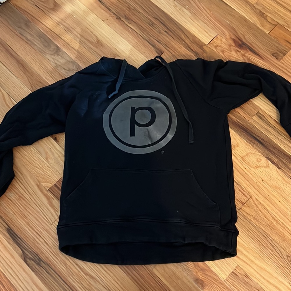 Black pure barre logo hooded sweatshirt